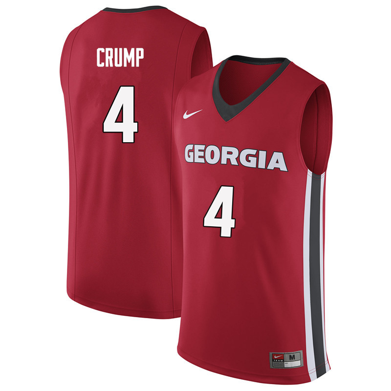 Men #4 Tyree Crump Georgia Bulldogs College Basketball Jerseys Sale-Red - Click Image to Close
